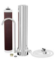 Purificateur d'eau Aragon AQUA Geyser inox sur évier