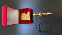 Pendule de l'âme. Plaqué OR 24ct