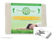 Earthing. Demi Drap housse de lit  avec mise  la terre
